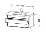 DURAVIT - Ketho Umyvadlová skříňka 48x100x46 cm, 2 zásuvky, lesklá bílá KT664802222