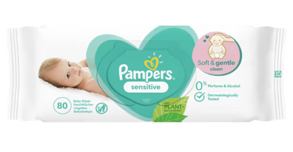 Pampers ubrousky Sensitive XXL 80ks