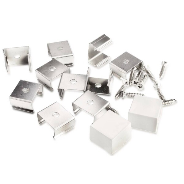 Deko Light 930533 Montageset für D Flex Line 16,0 x 15,0 mm Montážní sada, nerezová ocel, 1 ks