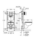 GROHE - Solido Set předstěnové instalace, klozetu Edge Ceramic a sedátka softclose, tlačítko Even, chrom 39816000