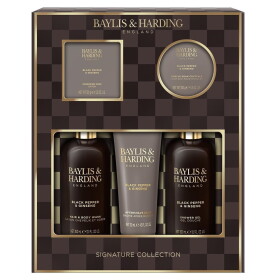 Baylis & Harding Pánska sada tělové kosmetiky Black Pepper & Ginseng, černá barva, plast