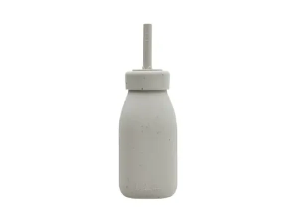 KikkaBoo Láhev s brčkem Platinum Silicone Sand 200ml (31302050020KB)