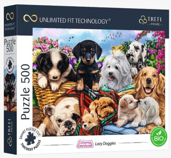 Puzzle UFT Cuteness Overload: Unavení pejsci/500 dílků