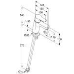 KLUDI - Pure&Easy Umyvadlová baterie, chrom/bílá 370289165
