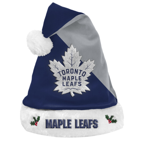 Pánská zimní čepice Toronto Maple Leafs NHL FOCO Colorblock Santa Hat