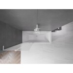 MEXEN/S - Velar L dvoukřídlá posuvná vanová zástěna 70 x 150, dekor, bílá 896-070-003-31-20