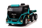Mamido Dětský elektrický kamion Mercedes Axor LCD MP4 s návěsem tyrkysový