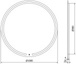 MEXEN - Rose zrcadlo s osvětlením, 100 cm, LED 600 9810-100-100-611-00