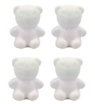 Dílky z polystyrenu medvídci 5 cm (4 ks)