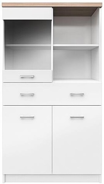 ARTEN (NANO Systems s.r.o.) Vitrína TOP MIX-2D1W1S-80 (Dub sonoma/bílá)