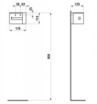 Laufen - VAL Držák toaletního papíru s krytem, matný grafit H8722817580001