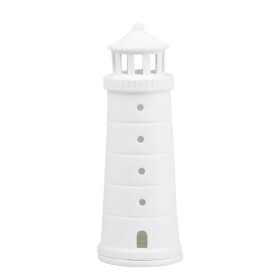Räder Porcelánová lucerna Lighthouse 18 cm, bílá barva, porcelán
