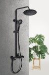 Rubineta - Sprchový set s pákovou baterií ULTRA-10 OLO BLACK, černá OLBA625123
