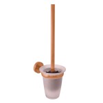 RAV Slezák - COLORADO - Koupelnový doplněk WC štětka, skleněná miska, Zlatá Růžová - kartáčovaná COA0500ZRK COA0500ZRK