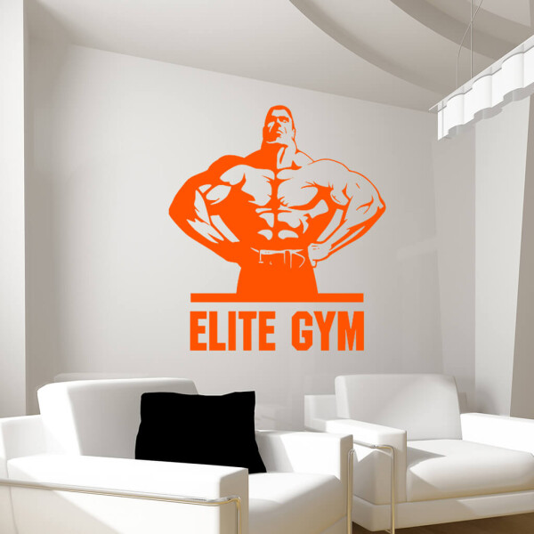 Samolepka Elite Gym Barva: oranžová, Velikost: 80 x 85 cm