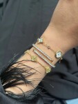 ELENYS Lumina – pozlacený náramek 18K žluté zlato Délka náramku: Průměr 5,2 cm / Pro zápěstí 16-18 cm