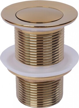 MEXEN - Zátka klik-klak bez přepadu, malá kulatá, zlato 79915-50