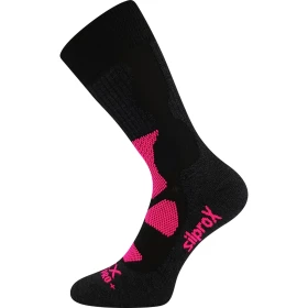 VOXX Ponožky thermo sportovní ETREX černé - růžové 35-38 118227