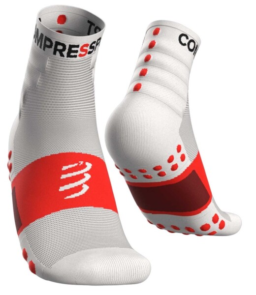 Běžecké kompresní ponožky Compressport Training Socks páry WHITE Velikost: EU