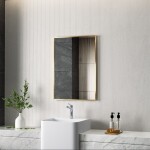 Erga Rectangle, obdélníkové zrcadlo 50x70 cm, zlatý rám, ERG-V01-RECTAGLE-5070-GD