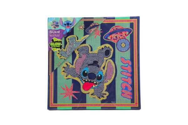 Diamantové malování na plátno Stitch svítící ve tmě XL 29x29 cm