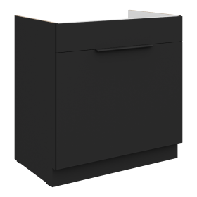 Spodní skříňka pod dřez Siena 80 ZL 1S BB - Premium Box Barva korpusu: Černá, Barva dvířek: Černá