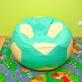 FRONTI Sedací vak - míč 70 cm - mentolová + béžová