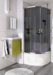 DEANTE - Deep bílá - Kryt na sprchovou vaničku, půlkulatý, 80x80 cm KTD_042O