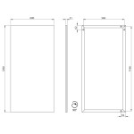 SAPHO - AROWANA zrcadlo v rámu 120x60cm, černá mat AWB1260