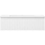 MEXEN/S - Rivel koupelnová skříňka 80 cm s umyvadlem Otis, 1 šuplík, reliéf , bílá mat 91A20-08023-1-BF01-W18M01
