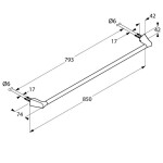 KLUDI - Amba Držák na ručník, 85 cm, chrom 5397905