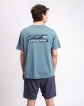 Tričko Patagonia M's Capilene® Cool Daily Shirt - Boardshort Logo Blue Sage - Light Blue Sage X-Dye