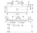 HANSGROHE - Xelu Q Dvojumyvadlo 120x48 cm, bez přepadu, 2 otvory pro baterii, SmartClean, bílá 61042450