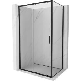 MEXEN/S - Exo sprchový kout, posuvné dveře 155 x 95, transparent, černá 8151-155-095-70-00