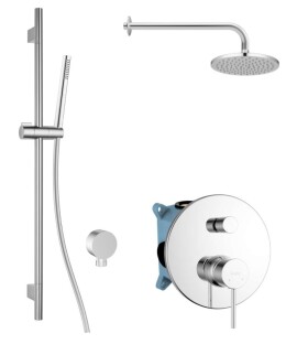 Kielle - Oudee Sprchový set s baterií pod omítku, pro 2 spotřebiče, s příslušenstvím EcoSpare a tělesem, chrom 20602SP40