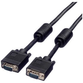 Roline VGA kabel VGA pólové Zástrčka, VGA pólové Zástrčka 15.00 m černá 11.04.5665 zablokovatelný VGA kabel