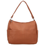 Stylová dámská koženková kabelka na rameno Irenea, hnědá