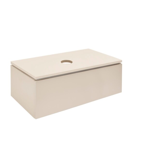 Koupelnová skříňka s krycí deskou SAT Feel 100x30x46 cm pískově béžová mat SATFEEL100BED SATFEEL100BED