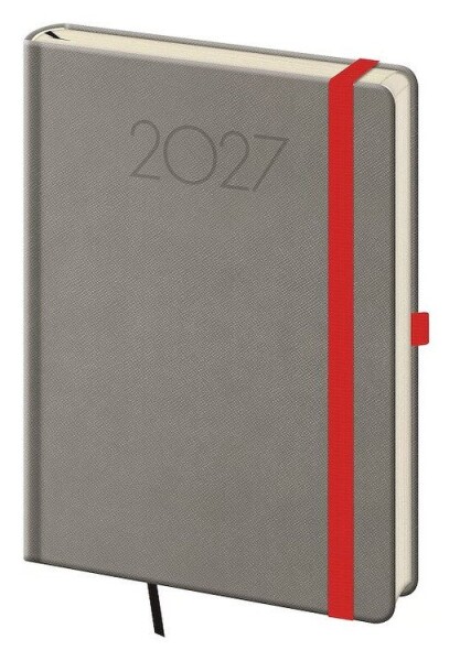 Diář 2027 týdenní A5 New Praga - šedá