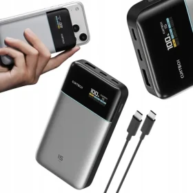 Cuktech PB150S 100W PowerBanka šedá / 15000mAh / 2x USB-C + USB-A (6977556351112)