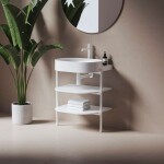 RAVAK - Yard Konstrukce s policemi pod umyvadlo, matná bílá D80000E005