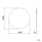 Erga Round, kulaté zrcadlo 100cm, ERG-V01-ROUND-1010-CL