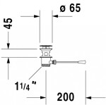 DURAVIT - Příslušenství Kolenový ventil, chrom 0050511000