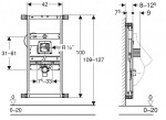 GEBERIT - Kombifix Montážní prvek pro pisoár, 109-127 cm, univerzální, pro skryté ovládání splachování pisoáru 457.689.00.1