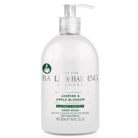 Baylis & Harding Antibakteriální tekuté mýdlo Jasmine & Apple Blossom 500 ml, zelená barva, bílá barva, plast