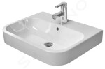 DURAVIT - Happy D.2 Umyvadlo na desku, 600x460 mm, s přepadem, s otvorem pro baterii, WonderGliss, bílá 23156000001