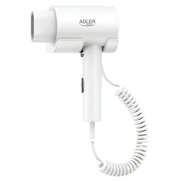Adler AD 2285w bílá / Hotelový fén na vlasy / 2000 W / 3 teploty / 1 rychlost / montáž na zeď (AD 2285w)