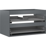 MEXEN - Box-A skříňka pro umyvadlo 80, 2 zásuvky, grafit mat 91AX0-0800-470-2-66