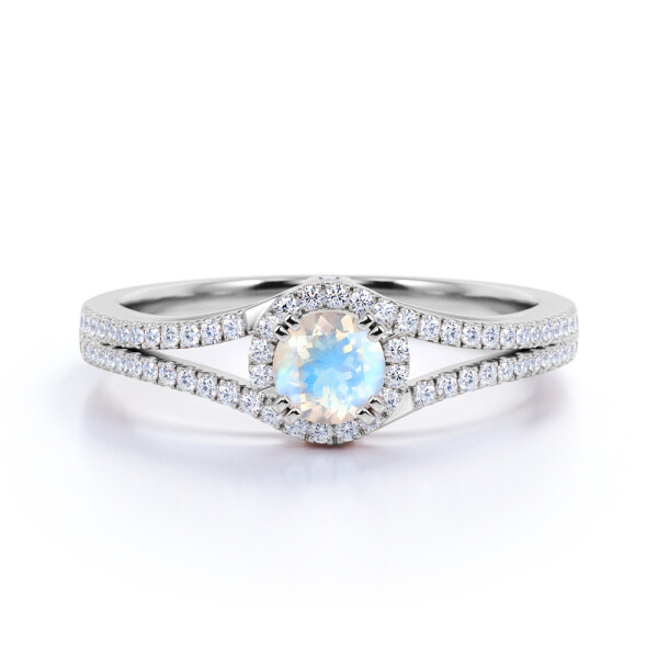 Emporial stříbrný prsten GU-DR14761R-SILVER-MOONSTONE-ZIRCON Velikost: 10 (EU: 61-63)