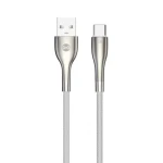 Forever Sleek Kabel USB-A (M) - USB-C (M) 1m bílá / 3 A (5900495084293)